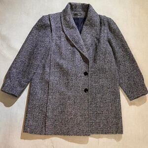 Vintage Glenbrooke Donegal Tweed Coat Size 16 JCPenney 80s